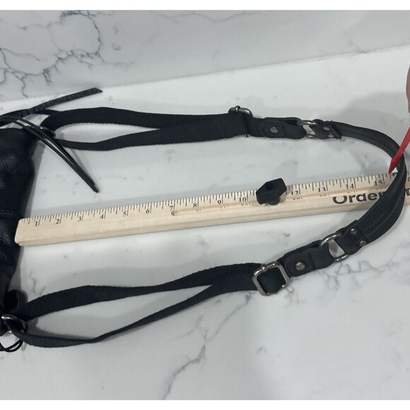 The Sak Silverlake Leather Crossbody Shoulder Bag Black Studded Boho Biker Moto - Picture 16 of 16